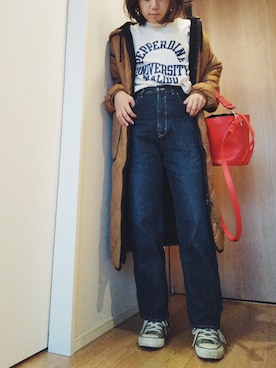 「JW Anderson（ジェイダブリューアンダーソン）のアイテム（ショルダーバッグ）」を使った、ai*さん（レディース・165cm）の冬コーディネート