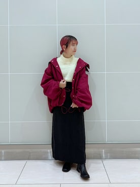 「アイテム（ブルゾン）」を使った、mikako zennoさん（レディース・149cm・30代）の秋コーディネート