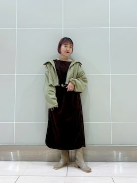 「アイテム（ブルゾン）」を使った、mikako zennoさん（レディース・149cm・30代）の秋コーディネート