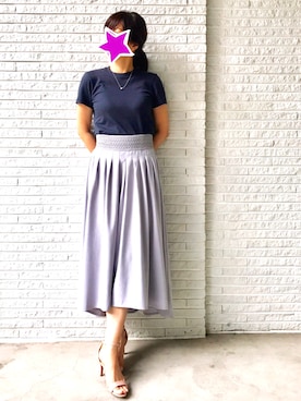 「ユニクロU」｜ユミさん（レディース・158cm）の夏コーディネート