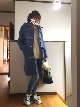 「ライブ」｜「アイテム（ダッフルコート）」を使った、asaMi◡̈⃝⋆*さん（レディース・162cm）の秋コーディネート
