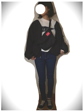 「Robin Rose（ロビンローズ）のアイテム」を使った、akikoさん（レディース・157cm）の冬コーディネート