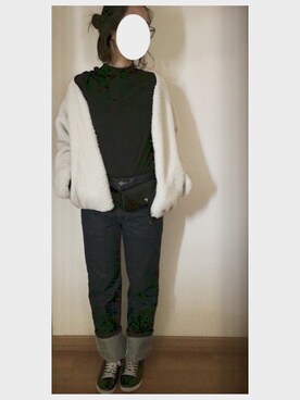 「Robin Rose（ロビンローズ）のアイテム」を使った、akikoさん（レディース・157cm）の冬コーディネート