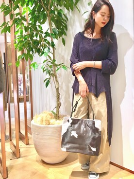 「tee Lisa（ティーリサ）のアイテム」を使った、なみさん（レディース・161cm）の秋コーディネート