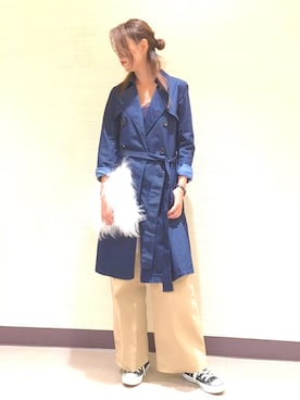 「YANUK（ヤヌーク）のアイテム（ジャケット/アウター）」を使った、なみさん（レディース・161cm）の夏コーディネート