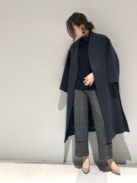 「RIVEDROITE」｜「アイテム（その他アウター）」を使った、なみさん（レディース・161cm）の冬コーディネート