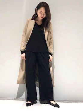 「RIVEDROITE」｜「アイテム（トレンチコート）」を使った、なみさん（レディース・161cm）の冬コーディネート