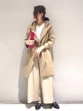 「RIVEDROITE」｜「アイテム（その他アウター）」を使った、なみさん（レディース・161cm）の春コーディネート