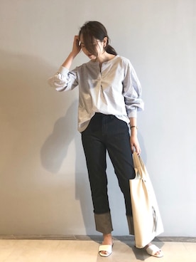 ヤヌーク★美品★LOUISE★ワイドロールアップストレートデニムパンツ★リジット YANUK ワイド ロールアップ ストレート デニムパンツ LOUISE