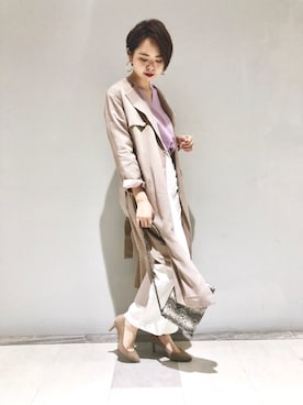 「RIVEDROITE」｜「アイテム（その他アウター）」を使った、なみさん（レディース・161cm）の冬コーディネート