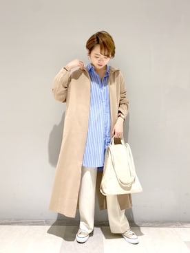 「RIVEDROITE」｜「アイテム（その他アウター）」を使った、なみさん（レディース・161cm）の冬コーディネート