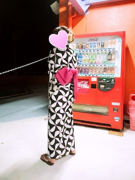 「ふりふ（フリフ）のアイテム（浴衣）」を使った、miさん（レディース・163cm）の夏コーディネート