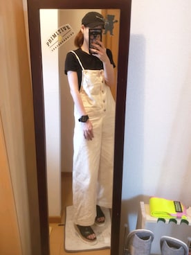 「AMAIL（アマイル）のアイテム（オールインワン・サロペット）」を使った、miさん（レディース・163cm）の夏コーディネート