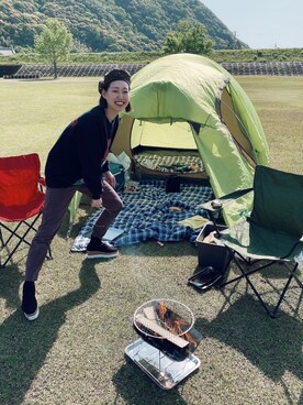 「AMAIL（アマイル）のアイテム（帽子）」を使った、miさん（レディース・163cm）の春コーディネート