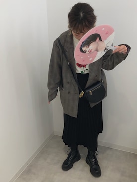「BTS」｜「アイテム（ブーツ）」を使った、natsumiさん（レディース・156cm）の冬コーディネート