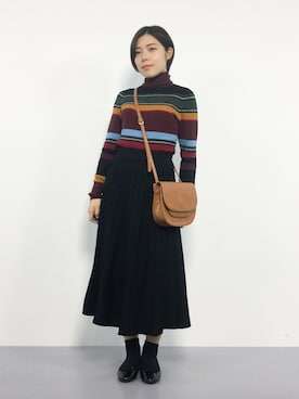 「ORANGE TAB（オレンジタブ）のアイテム」を使った、 おかきさん（レディース・155cm）の秋コーディネート