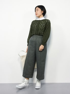 「Te chichi（テチチ）のアイテム」を使った、 おかきさん（レディース・155cm）の冬コーディネート