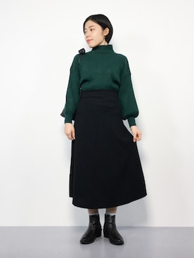 「frames RAY CASSIN（フレームスレイカズン）のアイテム（トップス）」を使った、 おかきさん（レディース・155cm）の冬コーディネート