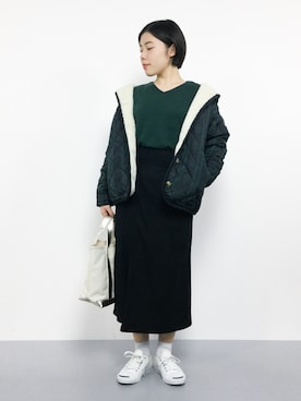 「Samansa Mos2（サマンサ モスモス）のアイテム（その他アウター）」を使った、 おかきさん（レディース・155cm）の冬コーディネート
