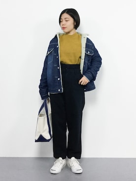 「HVC（エイチブイシー）のアイテム（ジャケット/アウター）」を使った、 おかきさん（レディース・155cm）の冬コーディネート