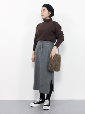  おかきさん（レディース・155cm）の冬コーディネート