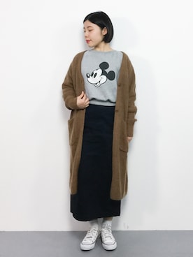 「Mila Owen（ミラオーウェン）のアイテム（その他アウター）」を使った、 おかきさん（レディース・155cm）の冬コーディネート