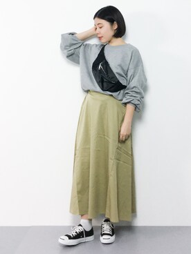 「URBAN RESEARCH（アーバンリサーチ）のアイテム（ボディバッグ/ウエストポーチ）」を使った、 おかきさん（レディース・155cm）の春コーディネート