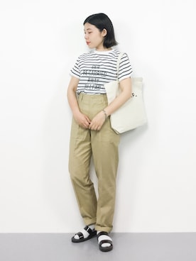 「LUCA（ルカ）のアイテム（パンツ）」を使った、 おかきさん（レディース・155cm）の夏コーディネート