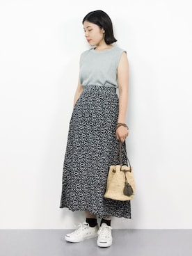 「UNBILLION（アンビリオン）のアイテム」を使った、 おかきさん（レディース・155cm）の夏コーディネート
