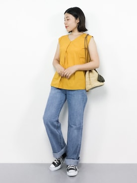 「UNBILLION（アンビリオン）のアイテム」を使った、 おかきさん（レディース・155cm）の夏コーディネート