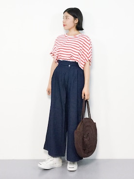 「mercibeaucoup,（メルシーボークー）のアイテム」を使った、 おかきさん（レディース・155cm）の夏コーディネート