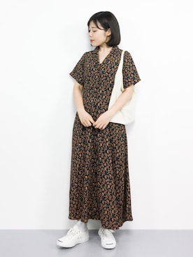 「RAY CASSIN（レイカズン）のアイテム（ワンピース/ドレス）」を使った、 おかきさん（レディース・155cm）の夏コーディネート
