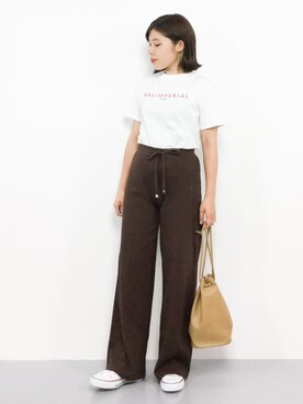 「Ameri（アメリ）のアイテム（トップス）」を使った、 おかきさん（レディース・155cm）の夏コーディネート