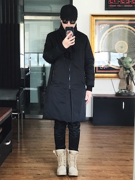 「ny（エヌワイ）のアイテム」を使った、alienlauさん（メンズ・172cm）の冬コーディネート