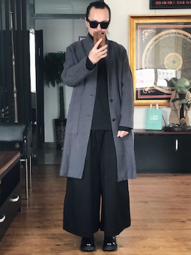「国潮」｜「アイテム（オールインワン・サロペット）」を使った、alienlauさん（メンズ・172cm）の秋コーディネート
