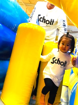 「schott（ショット）のアイテム」を使った、KOTOさん（キッズ・90cm）の冬コーディネート