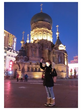 akira葉さん（レディース・160cm）の冬コーディネート