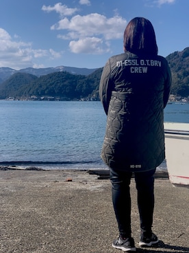 「DIESEL（ディーゼル）のアイテム（その他アウター）」を使った、momoさん（レディース・170cm）の冬コーディネート