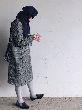 「SEVENDAYS=SUNDAY（セブンデイズサンデイ）のアイテム（ハンチング/ベレー帽）」を使った、Mitsukoさん（レディース・156cm）の冬コーディネート