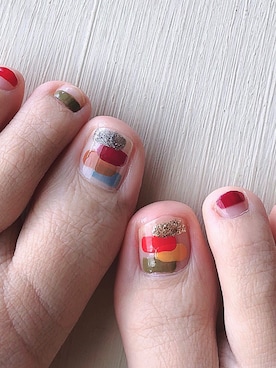 「フットネイル」｜Mitsukoさん（レディース・156cm）の夏コーディネート