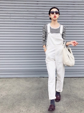 「Another Edition（アナザーエディション）のアイテム（オールインワン・サロペット）」を使った、Mitsukoさん（レディース・156cm）の秋コーディネート