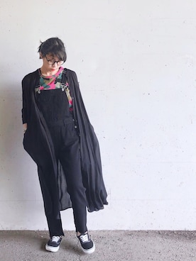 「ZARA（ザラ）のアイテム（サロペット/オーバーオール）」を使った、Mitsukoさん（レディース・155cm）の夏コーディネート