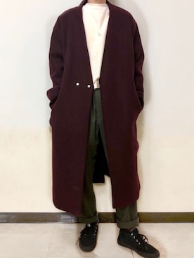 「EMMA CLOTHES（エマクローズ）のアイテム（その他アウター）」を使った、Sさん（メンズ・160cm）の冬コーディネート