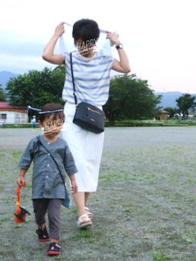 「passage mignon/flaneur（パサージュミニョンフラヌール）のアイテム（バッグ）」を使った、sasumiさん（レディース・161cm）の秋コーディネート