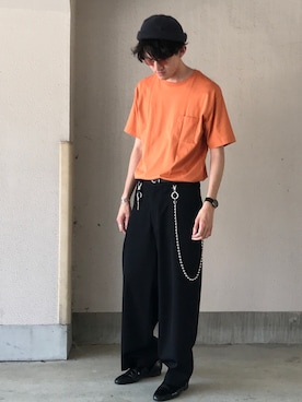 「カラーレンズ」｜「アイテム（ニットキャップ/ビーニー）」を使った、daaaayamaさん（メンズ・180cm）の夏コーディネート