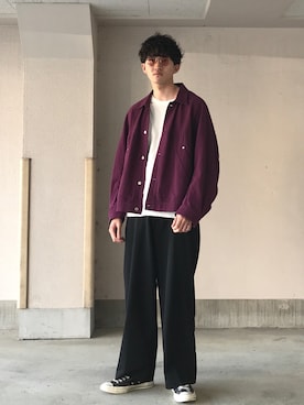 「カラーレンズ」｜「アイテム（ブルゾン）」を使った、daaaayamaさん（メンズ・180cm）の春コーディネート