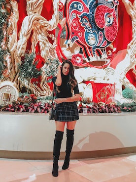 「overthekneeboots」｜shellさん（レディース・163cm）の冬コーディネート