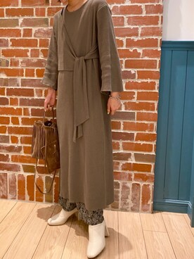 「LOWRYS FARM（ローリーズファーム）のストレッチヒールブーツ　851418（ブーツ）」を使った、せきふみさん（レディース・163cm）の秋コーディネート