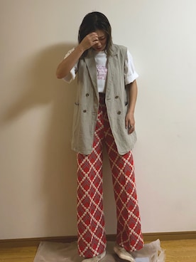 「FREAK'S STORE（フリークスストア）のアイテム（テーラードジャケット）」を使った、yoke°さん（レディース・168cm）の春コーディネート