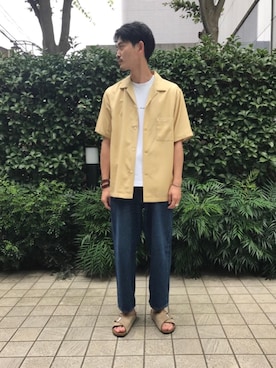 「RECOMMEND  ITEM STYLING」｜「アイテム（サンダル）」を使った、Naoyasu Satouさん（メンズ・180cm）の夏コーディネート